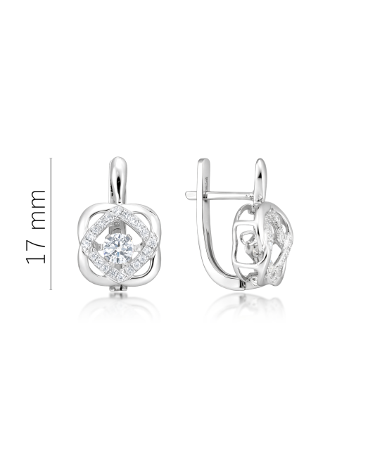 Серьги из серебра с цирконами