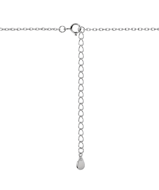 Sterling silver chain with zirconium pendant "heart"