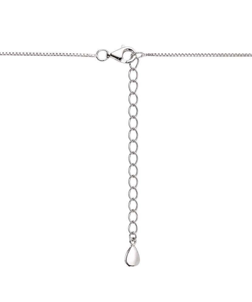 Sterling silver chain with zirconium pendant "heart"