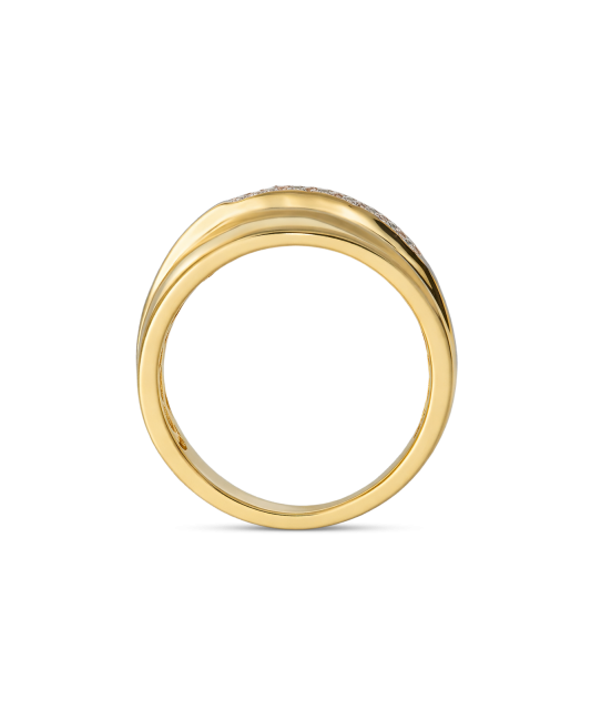 Gilded Sterling silver ring with zircons