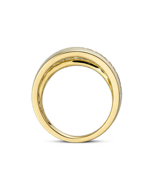 Gilded Sterling silver ring with zircons