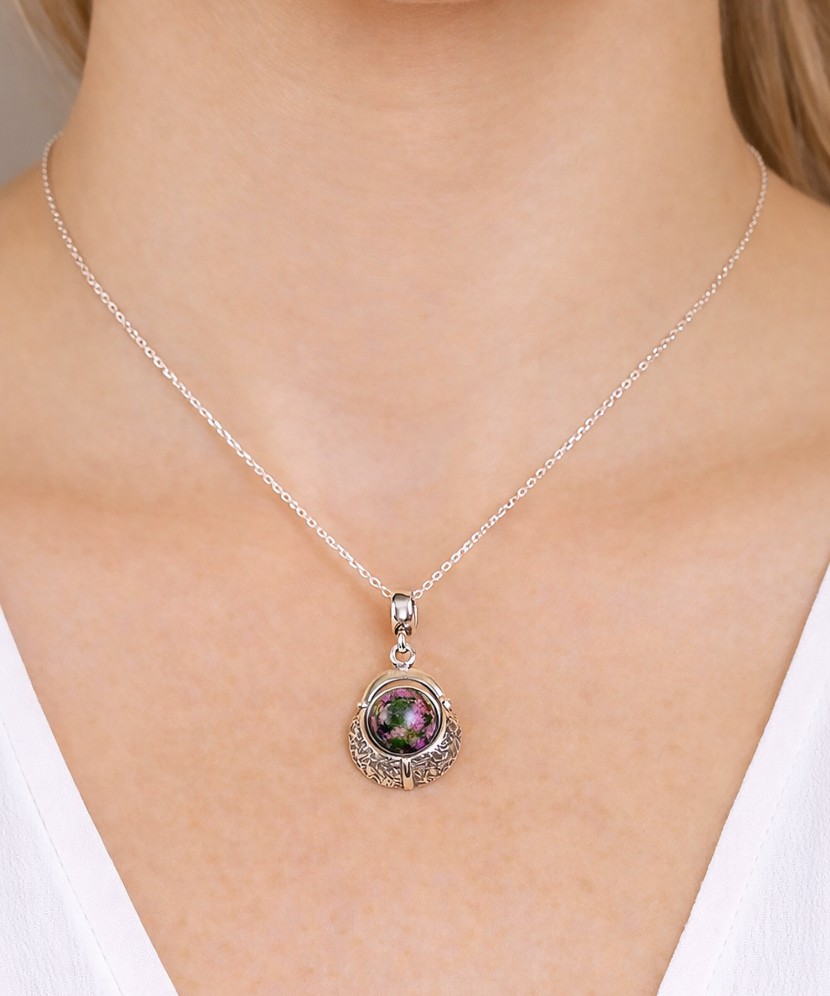 Sterling Silver pendant with jasper