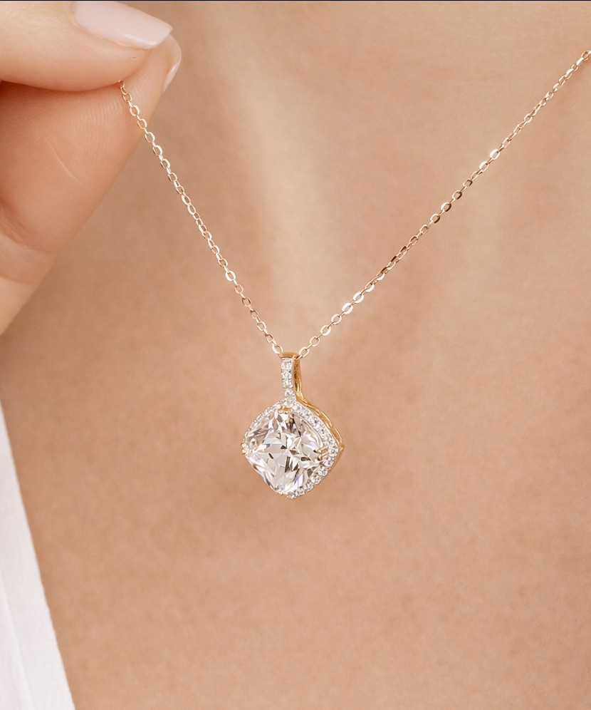 Серьги из серебра с цирконами