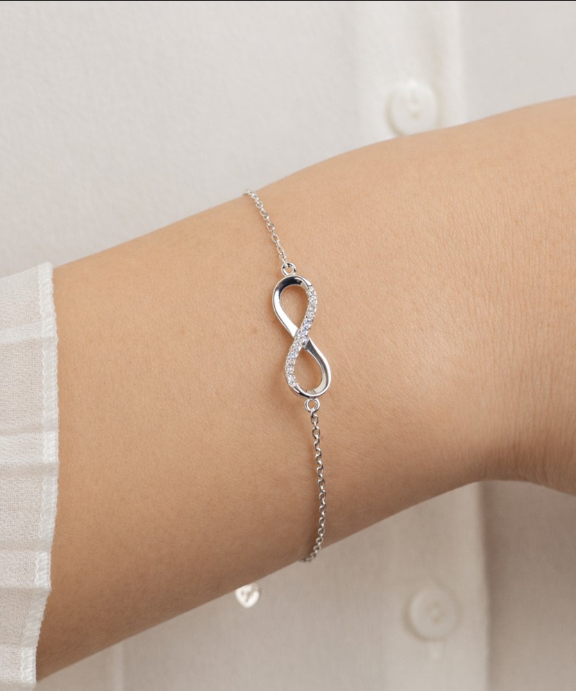 Sterling Silver bracelet with zircons