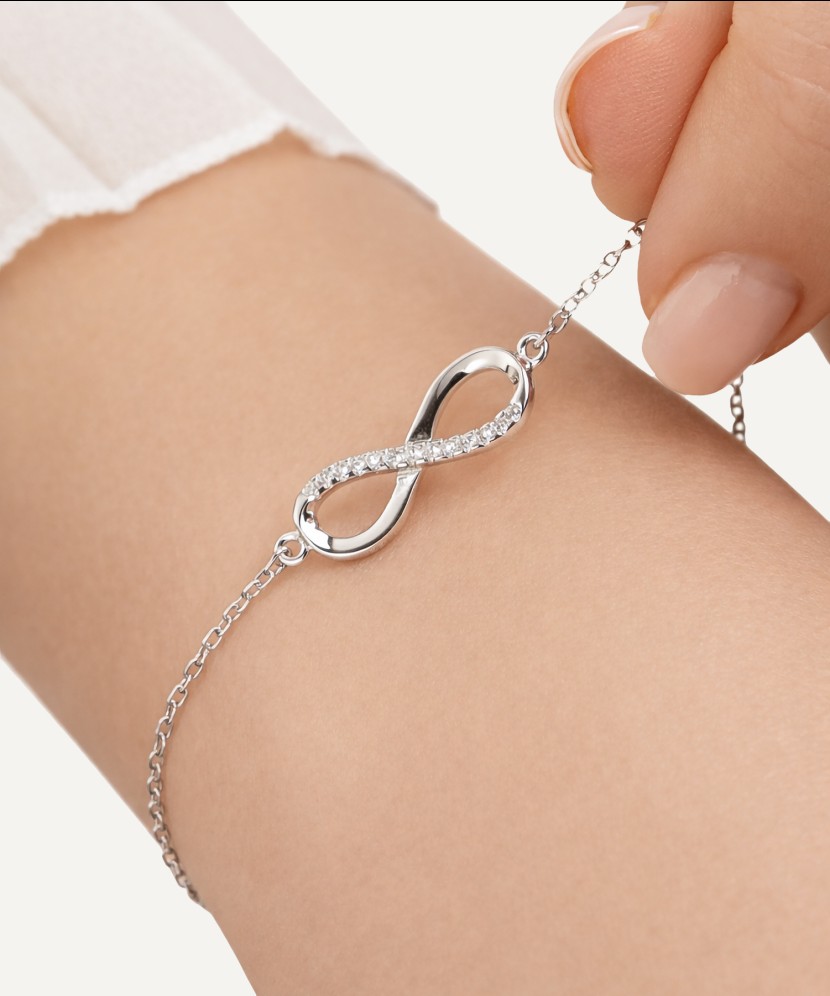 Sterling Silver bracelet with zircons