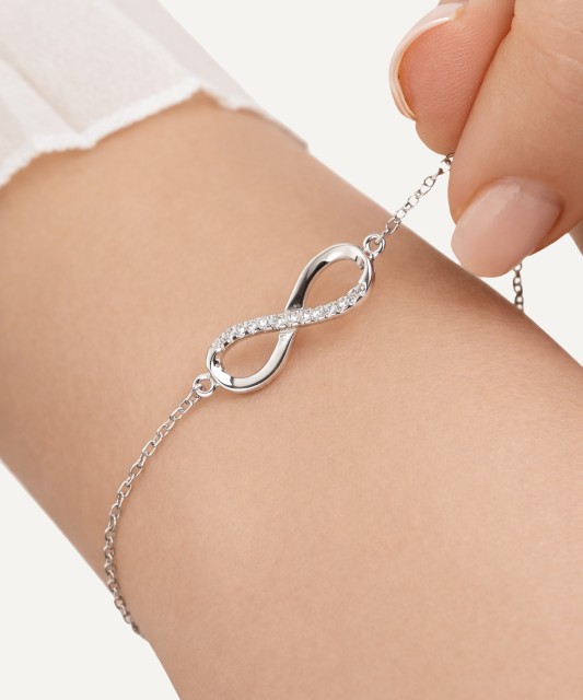 Sterling Silver bracelet with zircons