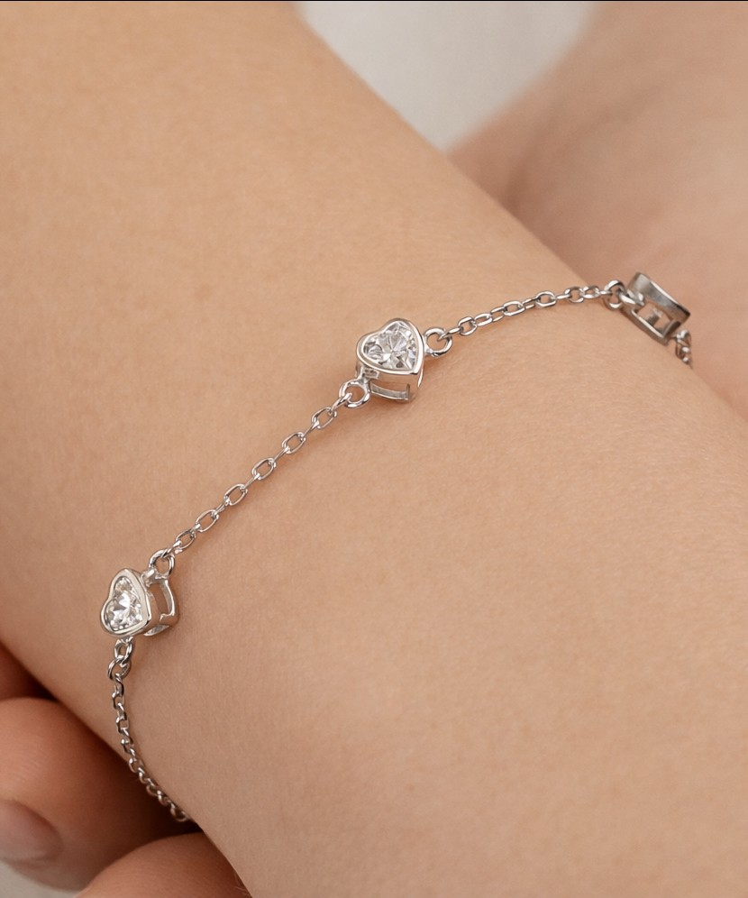 Sterling Silver bracelet with zircons