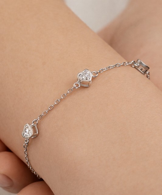 Sterling Silver bracelet with zircons