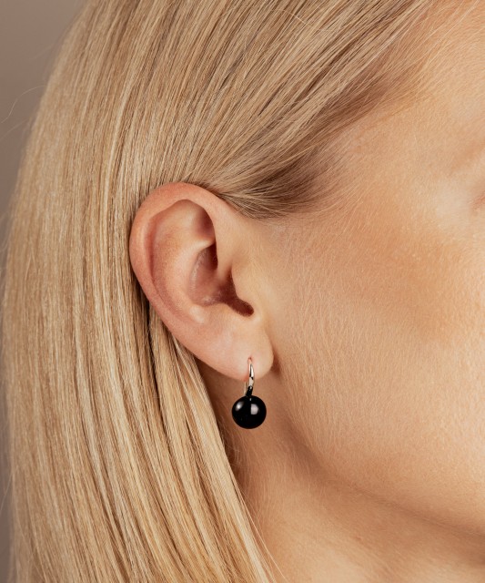 Серьги из серебра с натуральным жемчугом