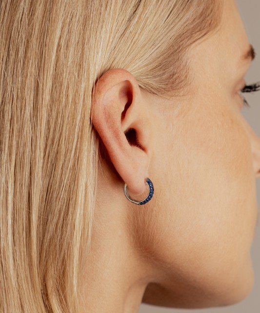 Sterling Silver earrings with nano sapphires