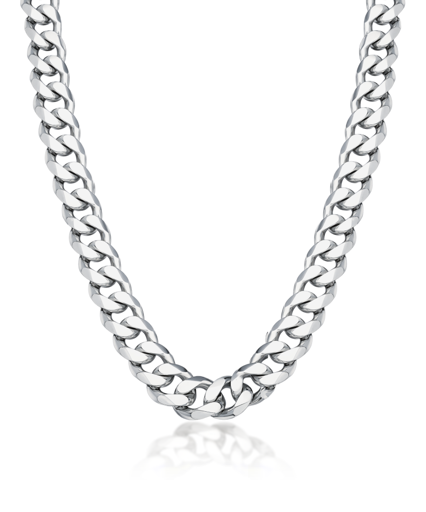 Men's silver chain "Curb"