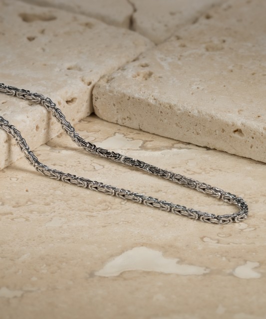 Rhodium-plated silver chain