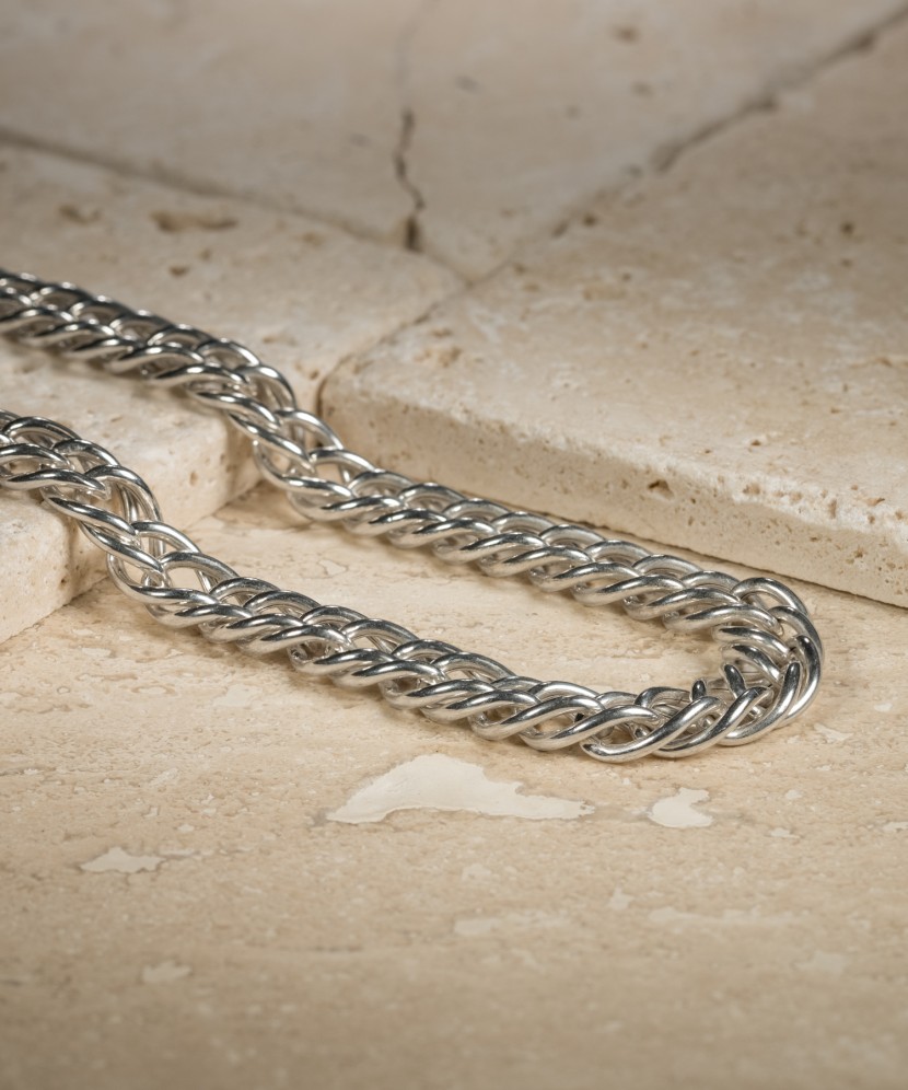 Men's silver chain "Rombo"