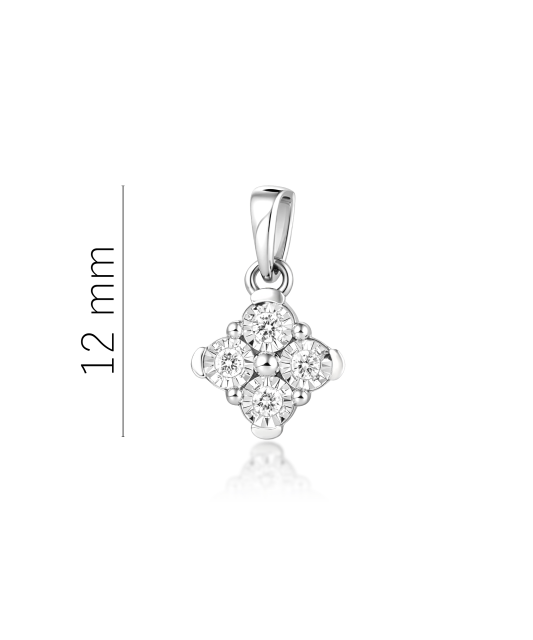 White gold pendant with diamonds