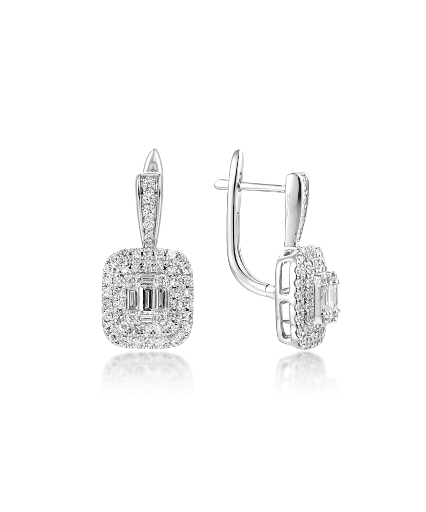 White Gold earrings with diamonds 1.01ct