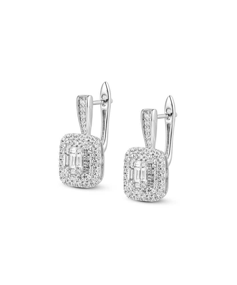 White Gold earrings with diamonds 1.01ct