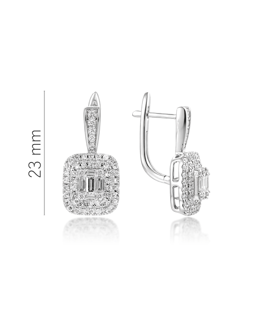 White Gold earrings with diamonds 1.01ct