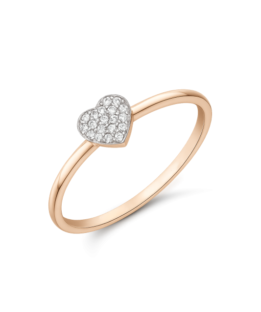 Gold ring with diamonds
