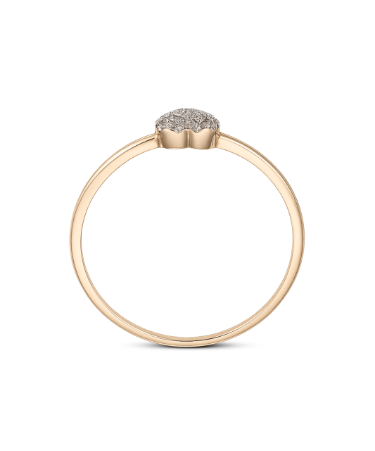 Gold ring with diamonds