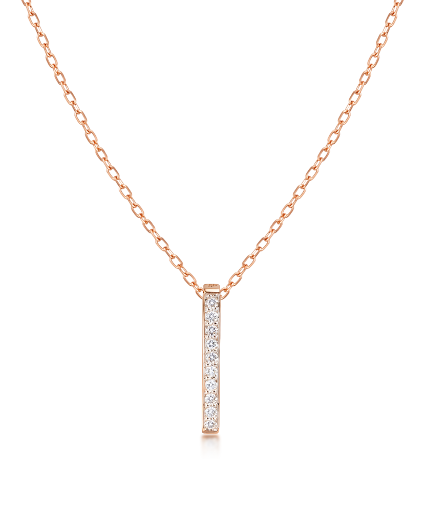 Gold chain with diamond pendant