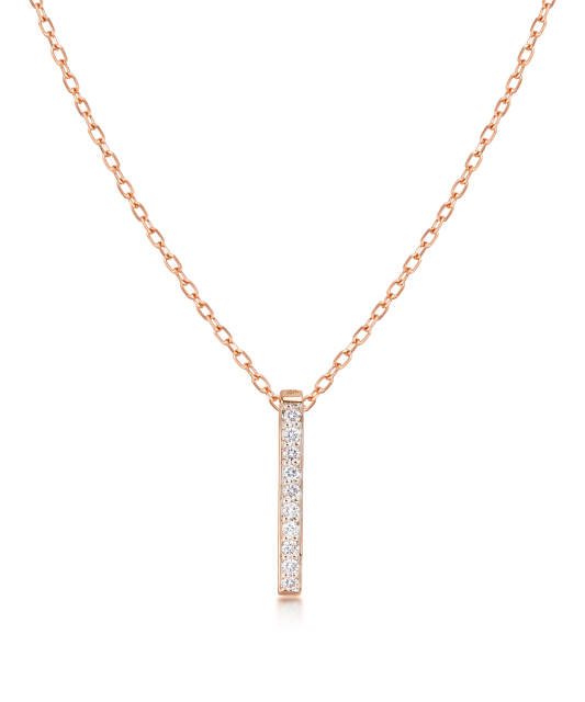 Gold chain with diamond pendant