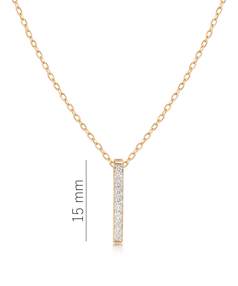 Yellow gold chain with diamond pendant