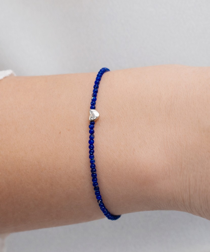 Sterling Silver bracelet with lapis lazuli