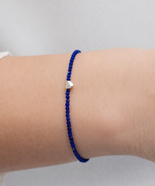 Sterling Silver bracelet with lapis lazuli