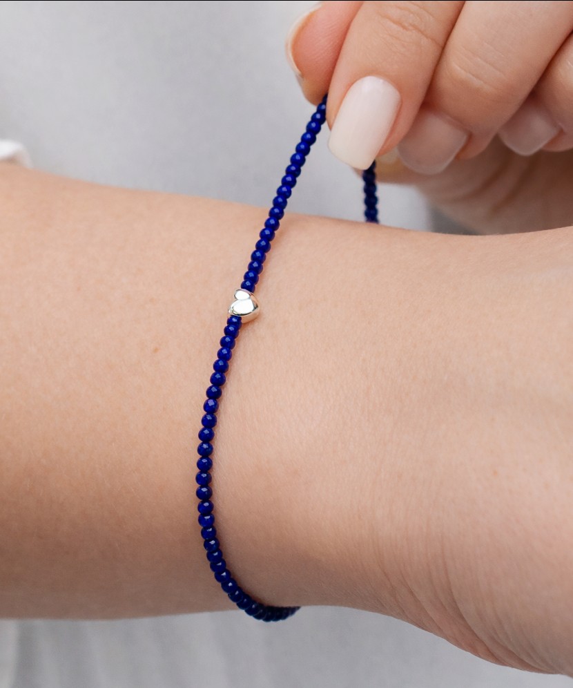 Sterling Silver bracelet with lapis lazuli