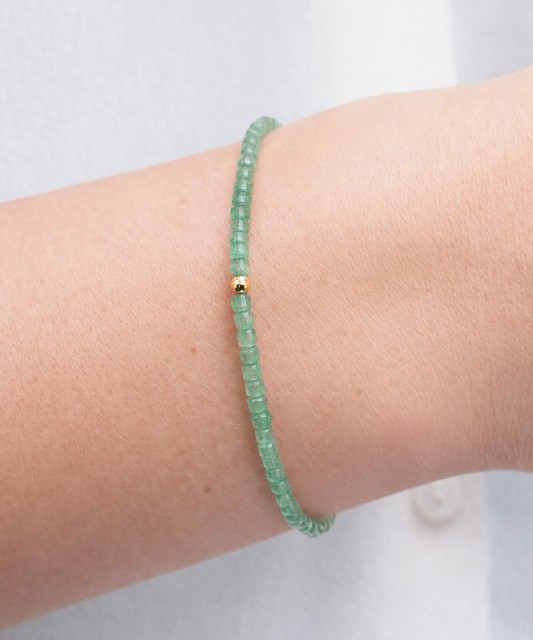 Bracelet with agate and gold-plated silver