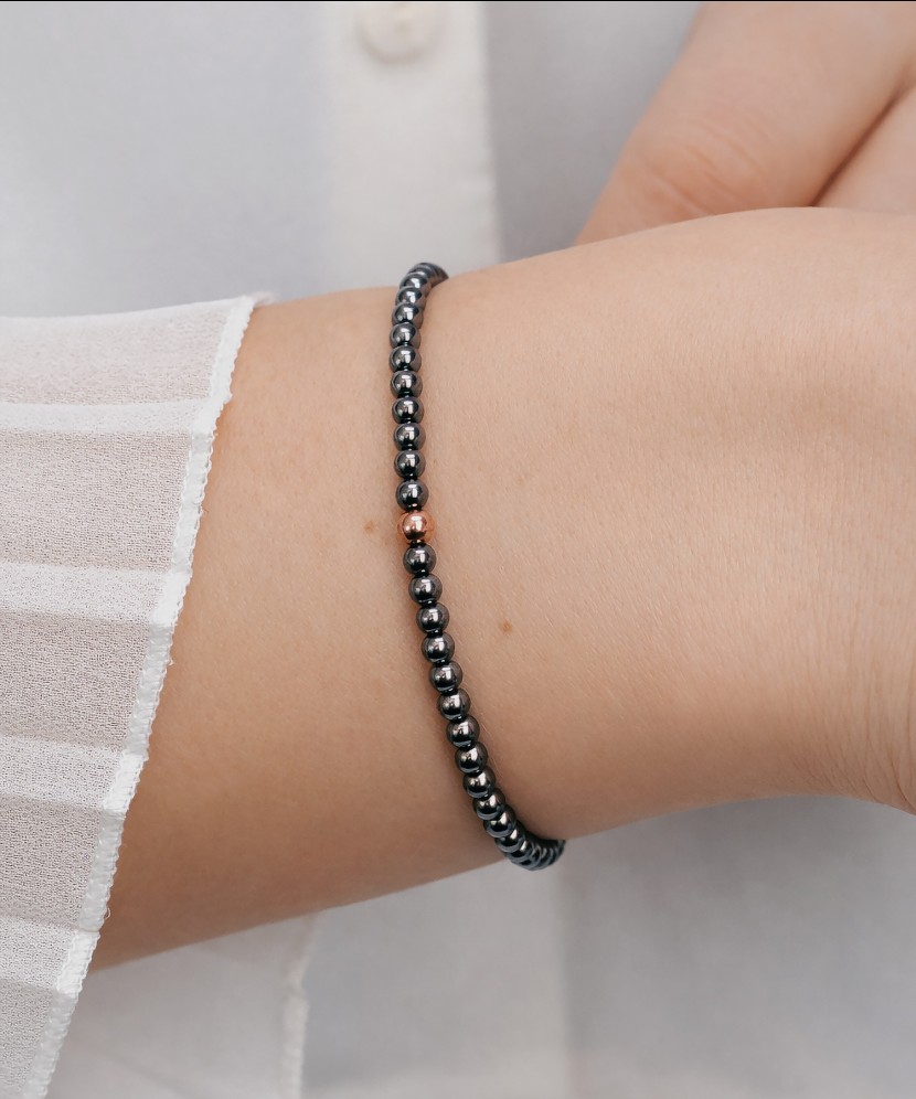 Terahertz bracelet with gold-plated silver