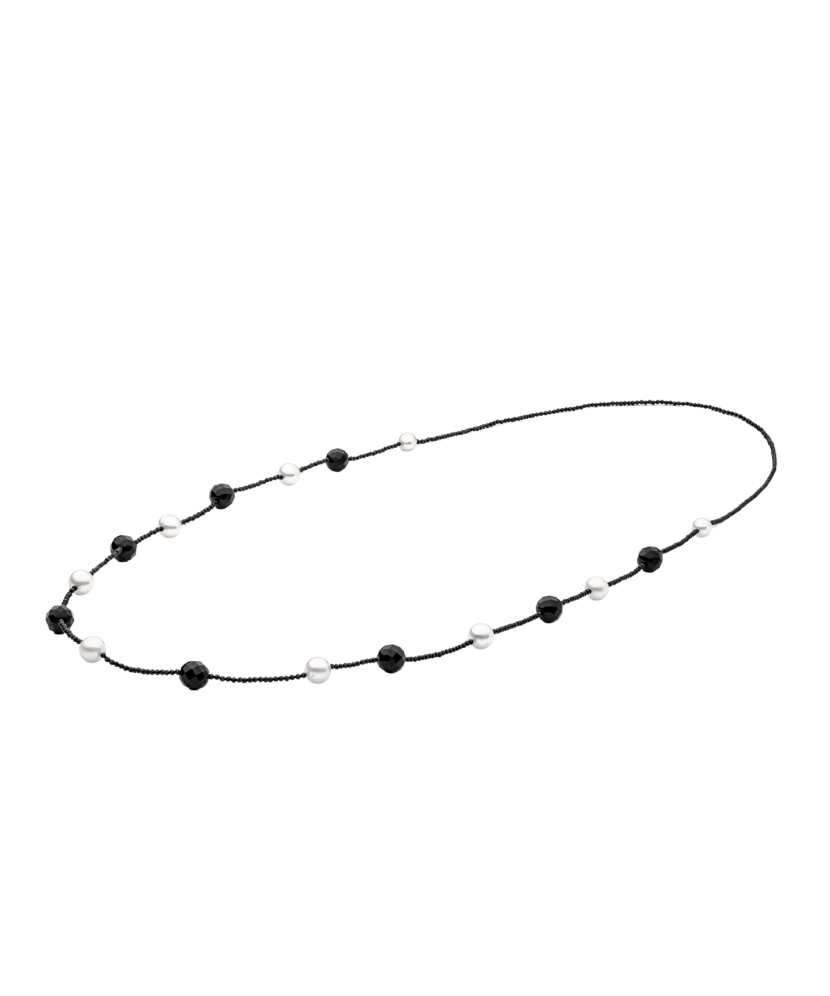 Ожерелье с ониксом и жемчугом