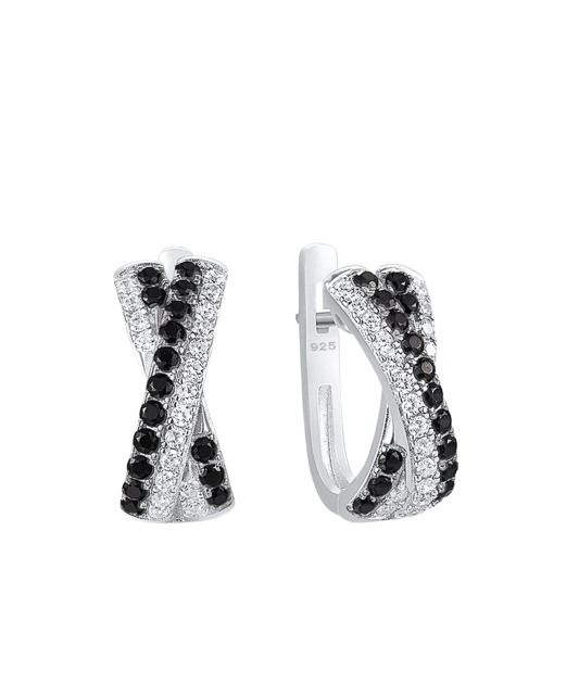Sterling Silver earrings with zircons and spinels