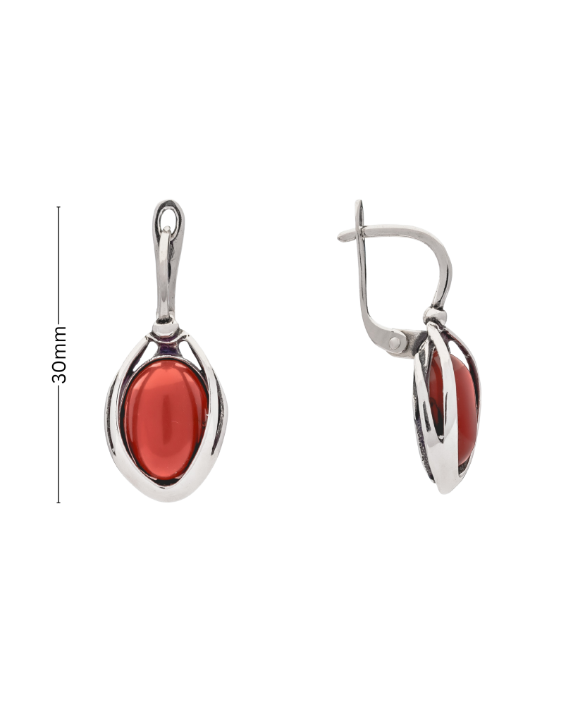 Sterling silver earrings with corals
