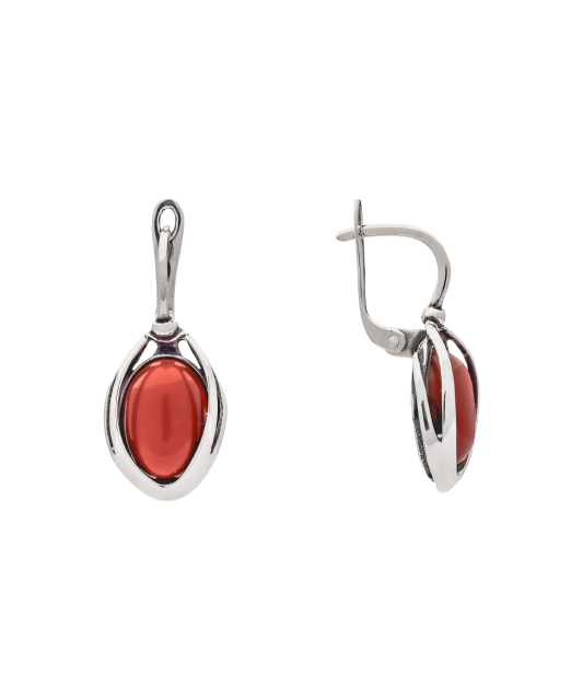 Sterling silver earrings with corals
