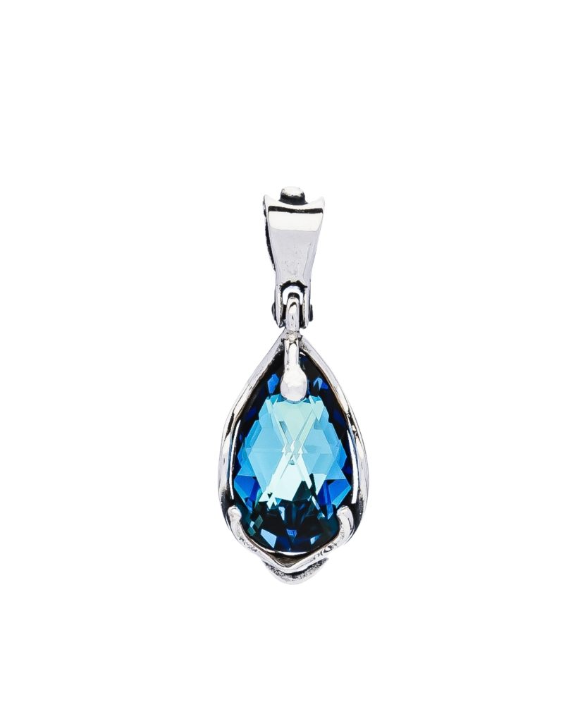 Sterling silver pendant with crystal
