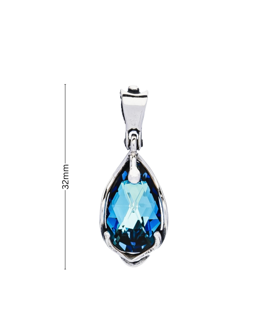 Sterling silver pendant with crystal