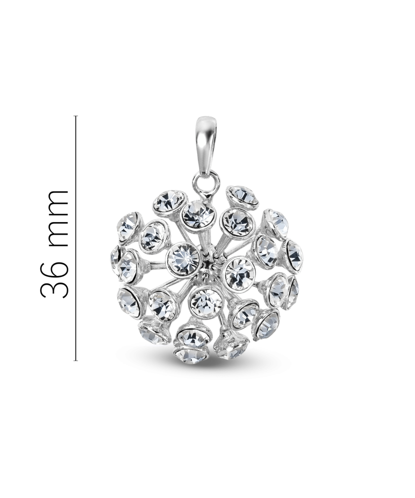 Серебряный кулон с кристаллами