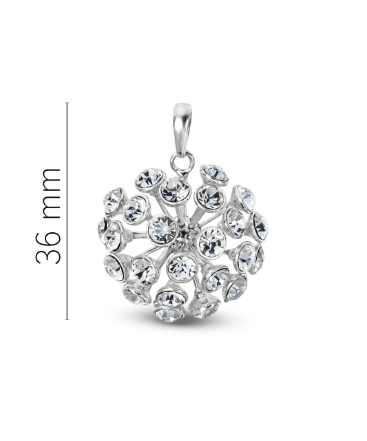 Серебряный кулон с кристаллами