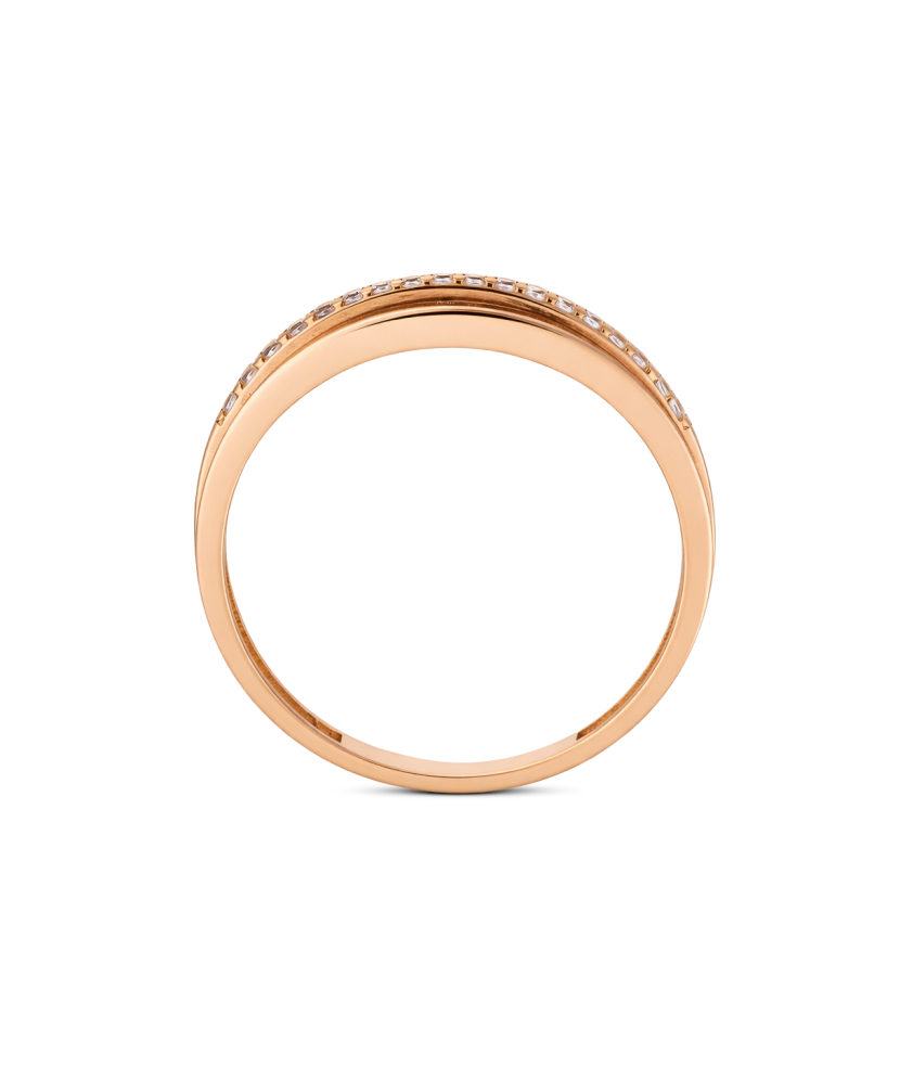 Gold ring with zircons