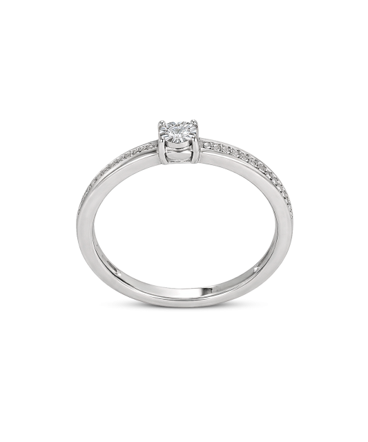 Кольцо из белого золота с бриллиантами