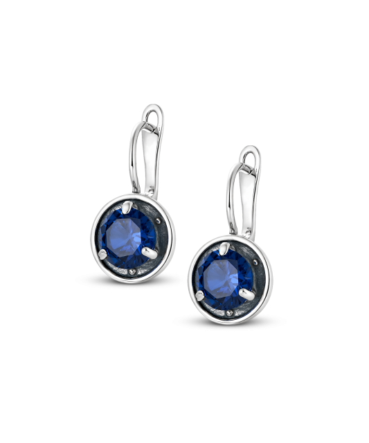 Sterling silver earrings with zircons