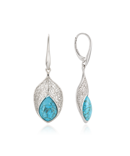 Sterling silver earrings with turquoise