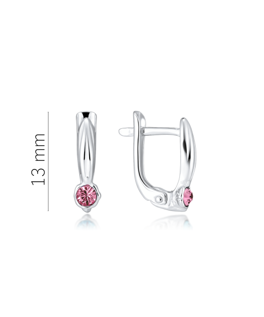 Sterling silver earrings with zircons