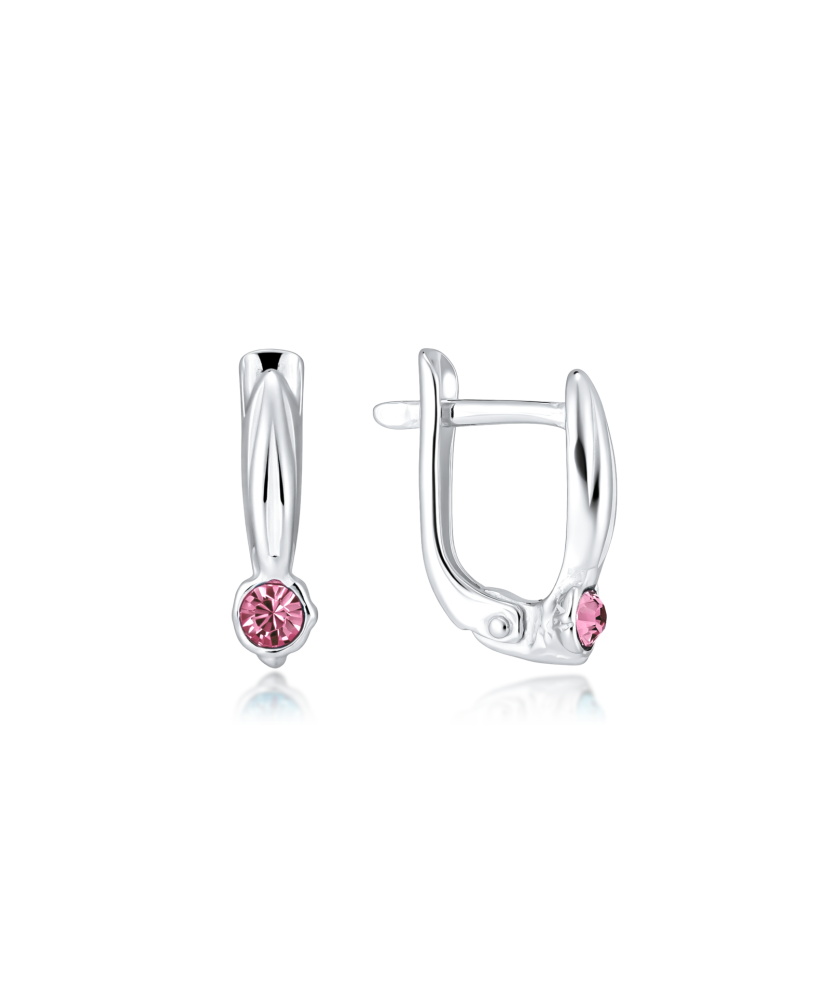 Sterling silver earrings with zircons