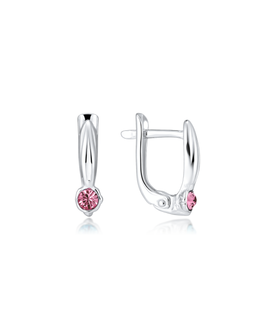 Sterling silver earrings with zircons