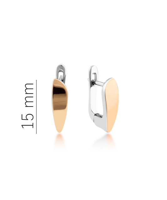 Серьги из позолоченного серебра