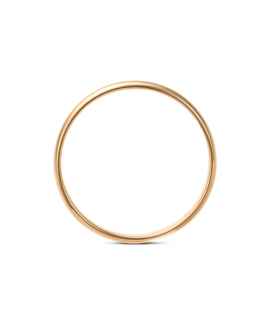 Gold wedding ring with diamond 5mm with comfort