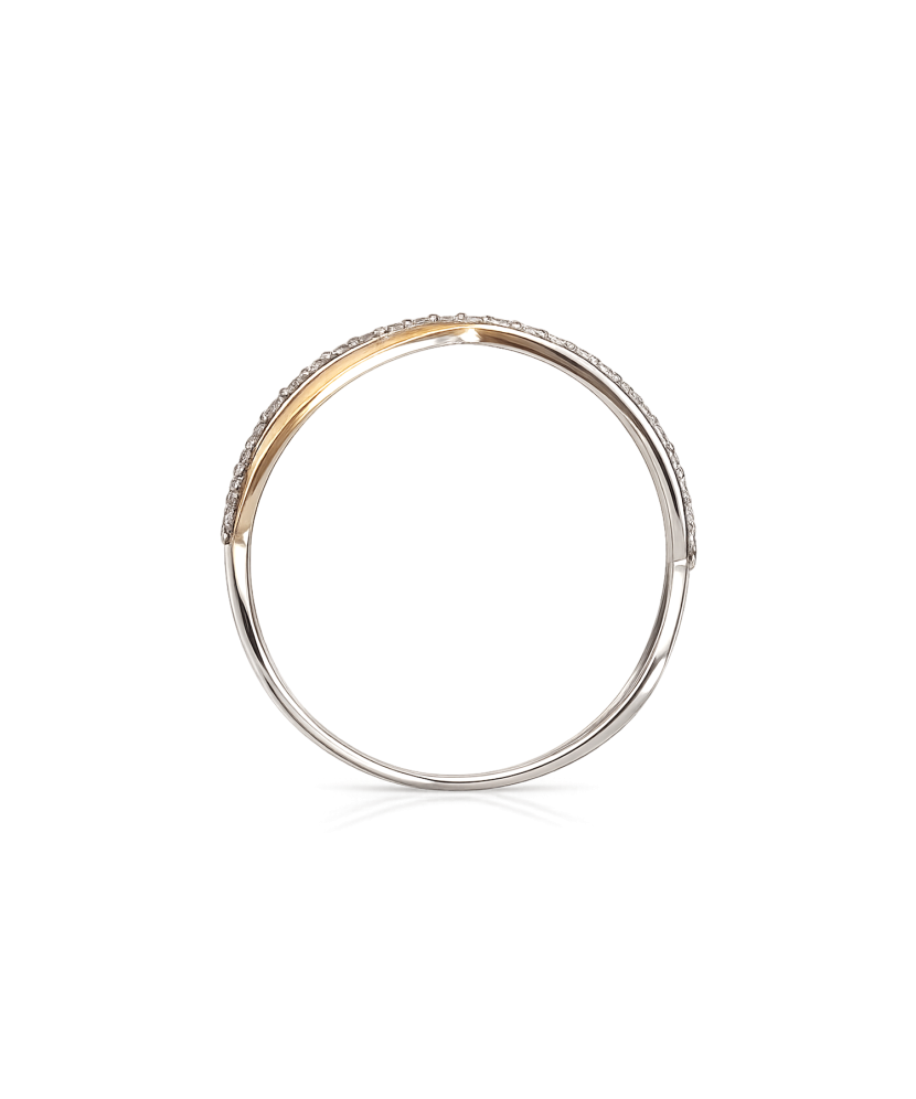 Кольцо из позолоченного серебра с цирконами