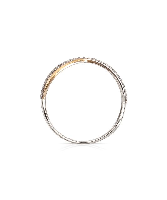 Sterling silver ring gold plated with zircons